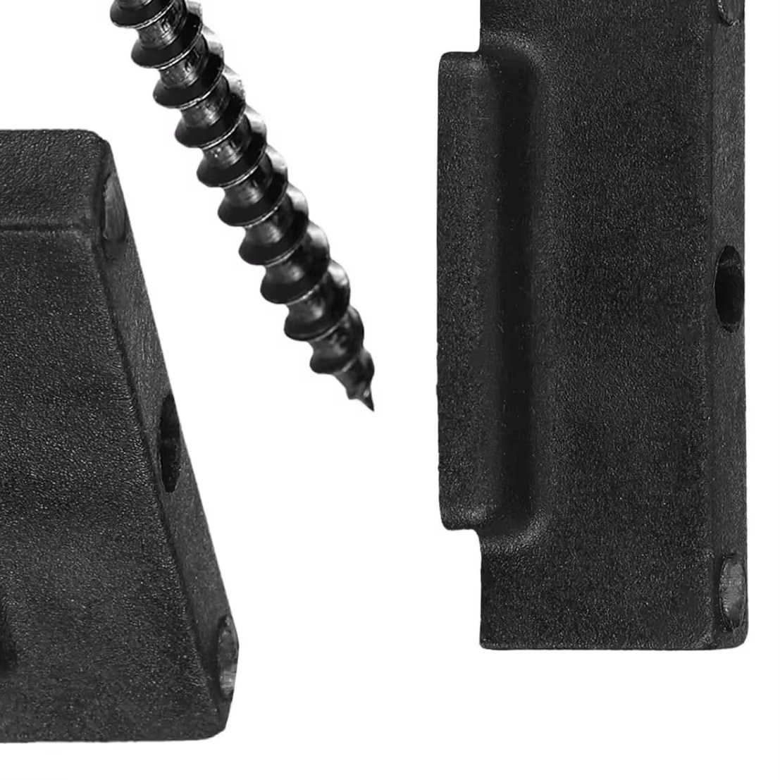 Nylon deck fastening clips with steel screw.