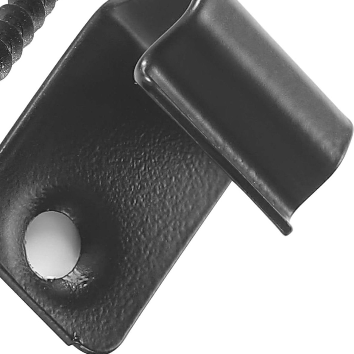 Black coated deck starter clip supplied with screw.
