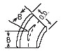 Dimension drawing — 45° elbow, long radius