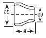 Dimension drawing — concentric reducer