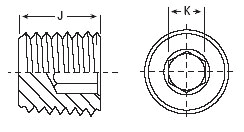 Dimension drawing — countersunk plug