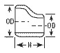 Dimension drawing — eccentric reducer
