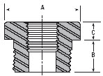 Dimension drawing — hexagon bushing