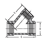 Dimension drawing — lateral