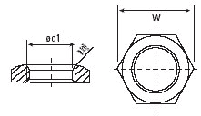 Dimension drawing — lock nut