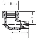 Dimension drawing — street elbow