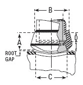 Dimension drawing — socket weld outlet