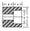 Dimension drawing — insert, type 2