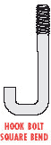 square-bend hook bolt