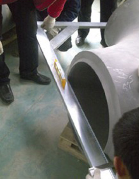 End-to-centre measurement on a large tee.