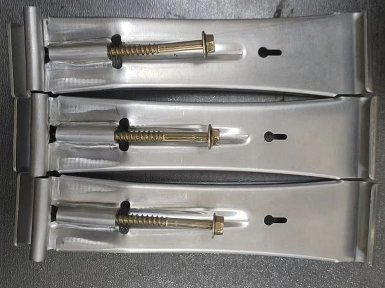 Galvanized 6 inch gutter brackets supplied with fixing screws.