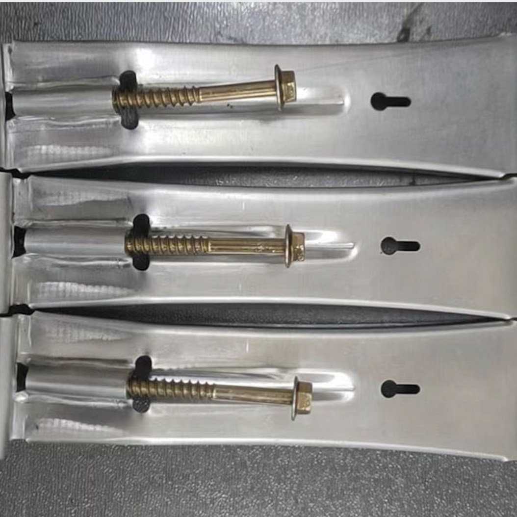Galvanized 6 inch gutter brackets supplied with screws.