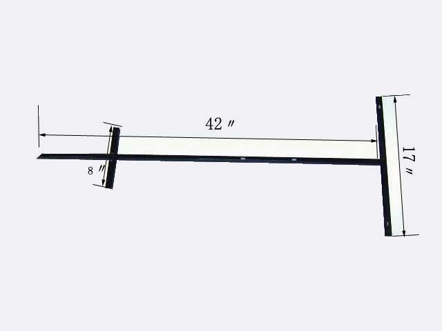 Steel H-stake, 42 by 8 inches.