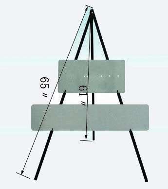 Tripod easel stand, 65 inches.